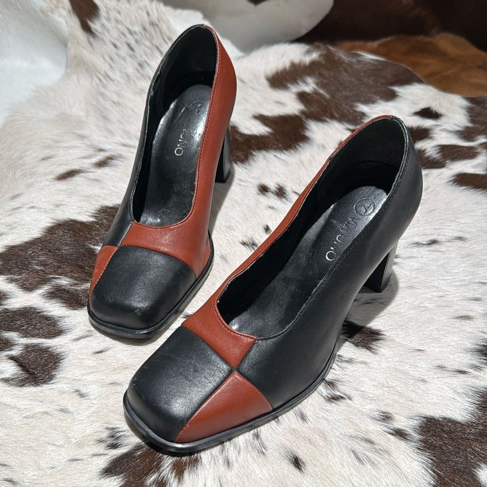 Vintage Via‎ Uno Color Block High Heels Size 4 B33